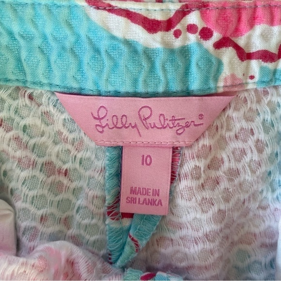 Lily Pulitzer | Adie Short, Floral Tropical Print, 100% cotton, size 10 - Picture 5 of 9